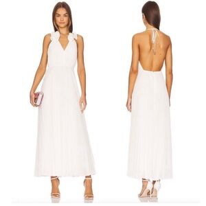 NWT! Milly Evie Pleated Dress in White